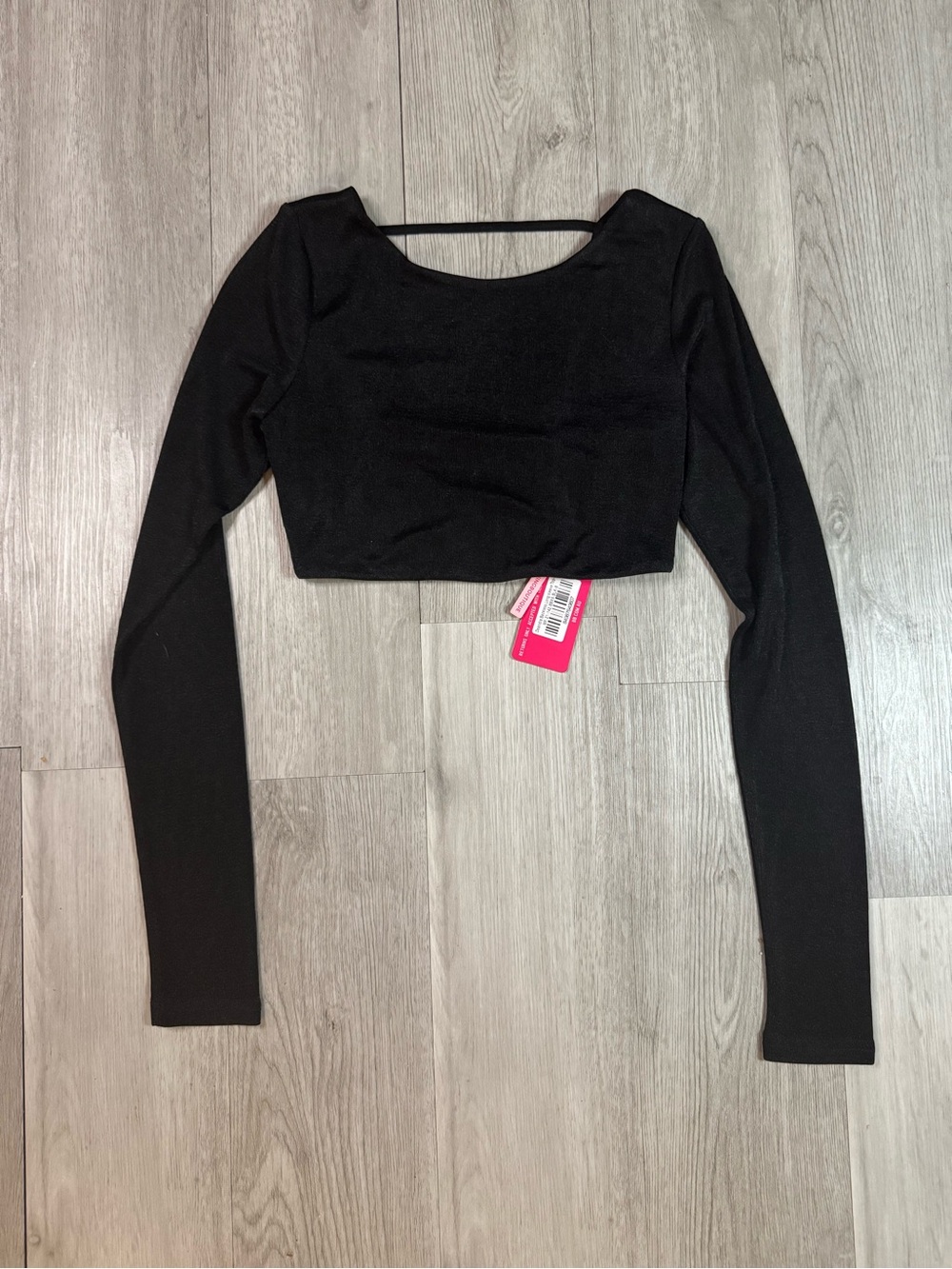 Beginning Boutique Women’s Deandra Cropped Knit Backless Square Neck Top 8 NWT.